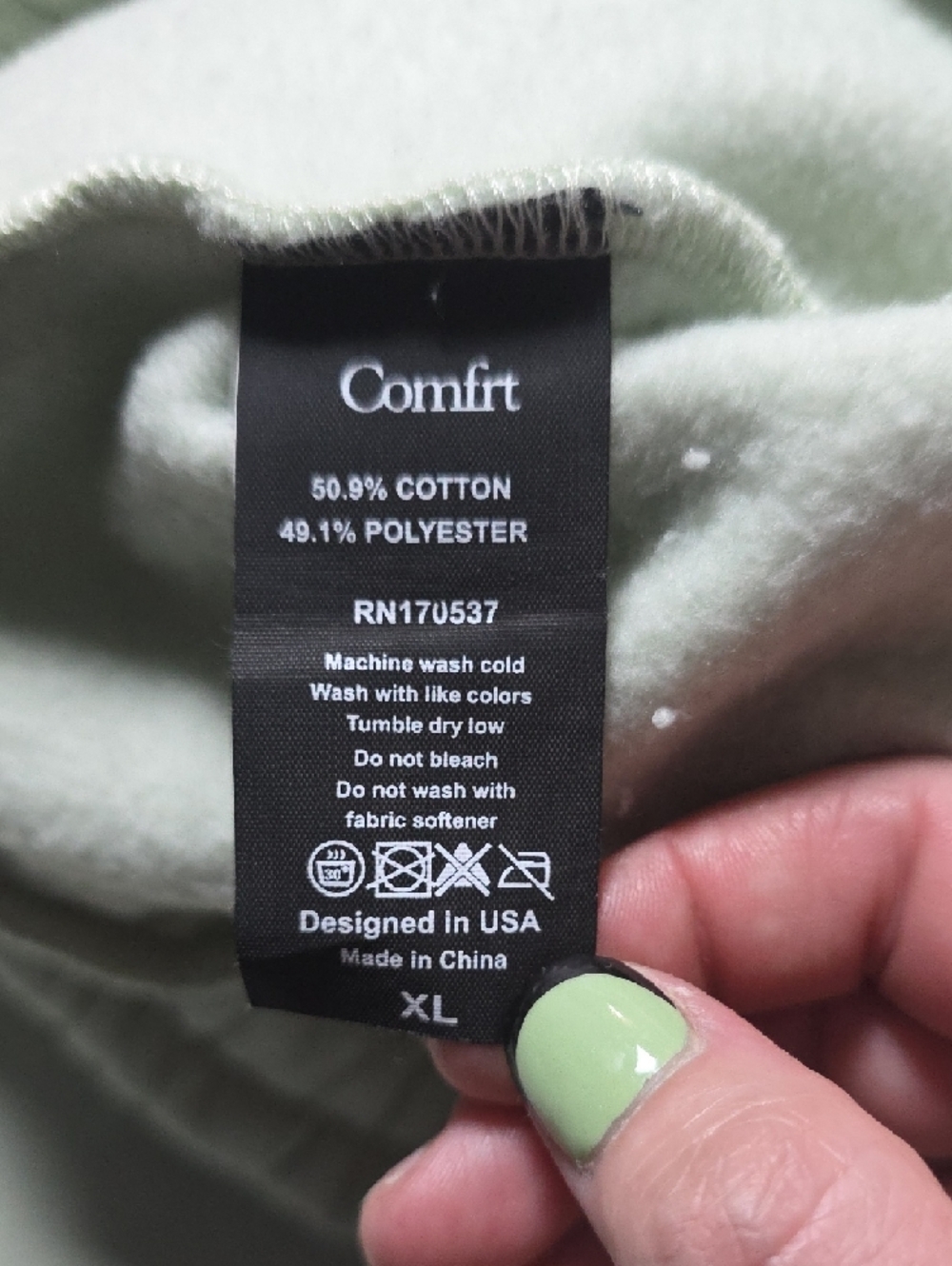 Comfrt Unisex Pastel Collection Jogger Pants Sz XL Mint Green *NWOT - Picture 5 of 10